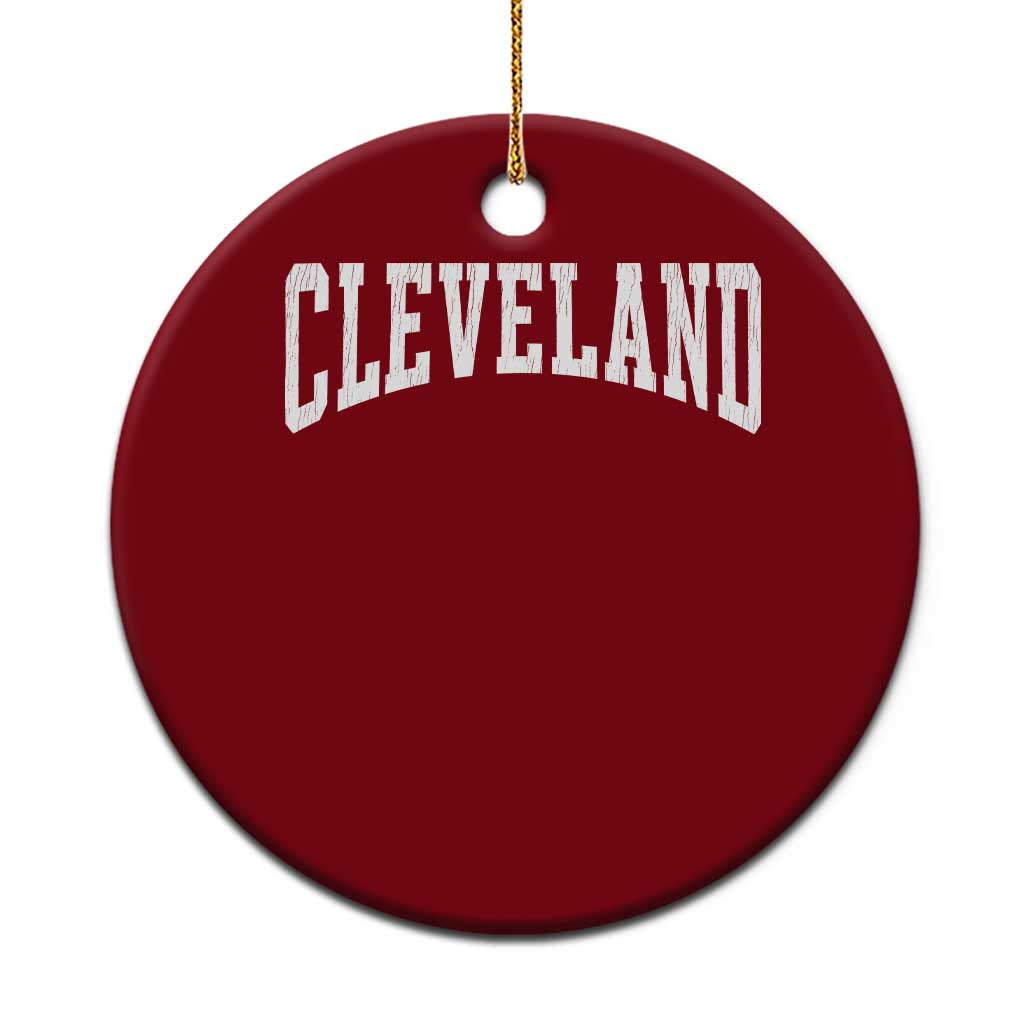 Cleveland Ohio OH City Throwback Design Vintage Ceramic Ornament