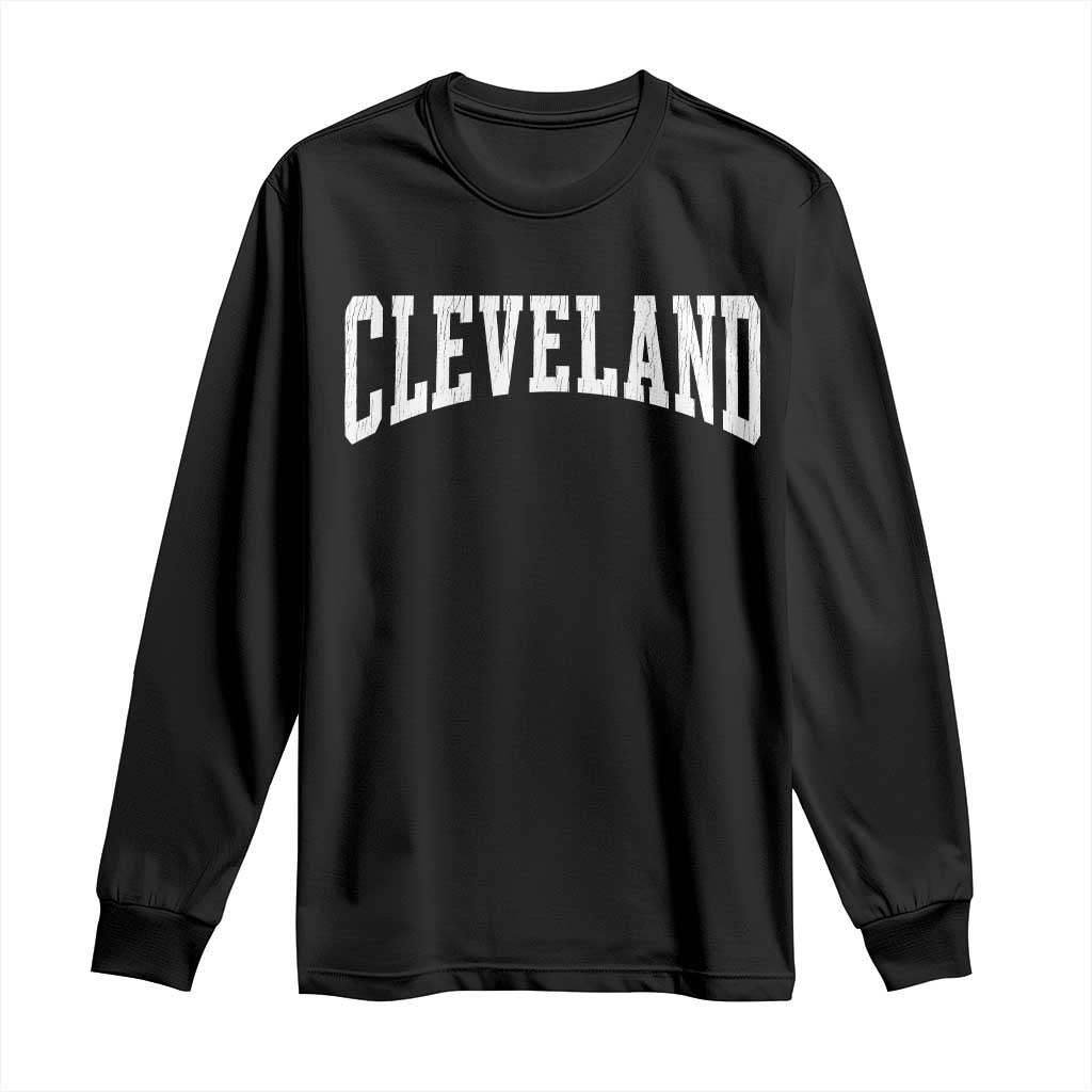 Cleveland Ohio OH City Throwback Design Vintage Long Sleeve Shirt