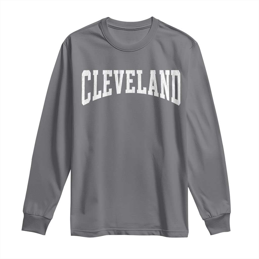 Cleveland Ohio OH City Throwback Design Vintage Long Sleeve Shirt