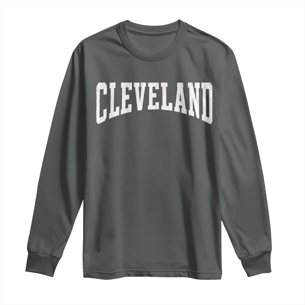 Cleveland Ohio OH City Throwback Design Vintage Long Sleeve Shirt