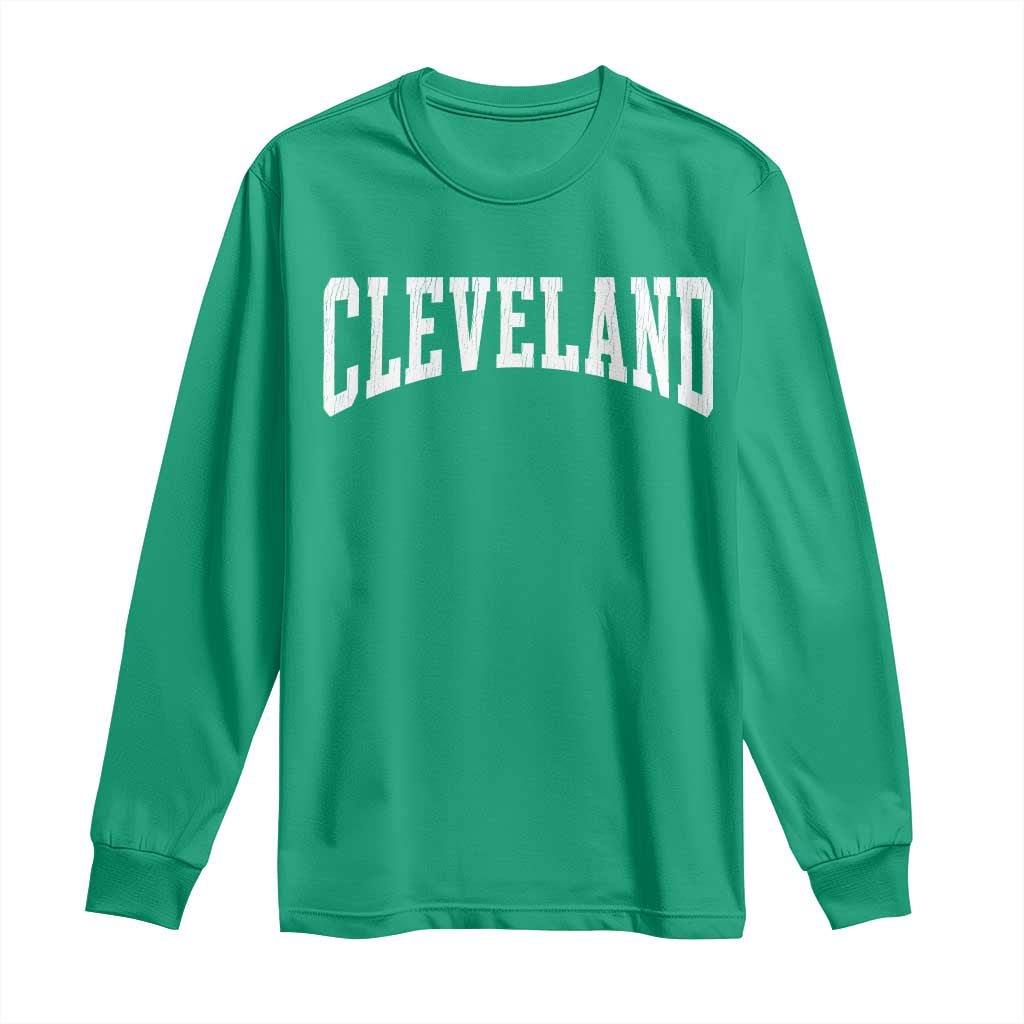 Cleveland Ohio OH City Throwback Design Vintage Long Sleeve Shirt