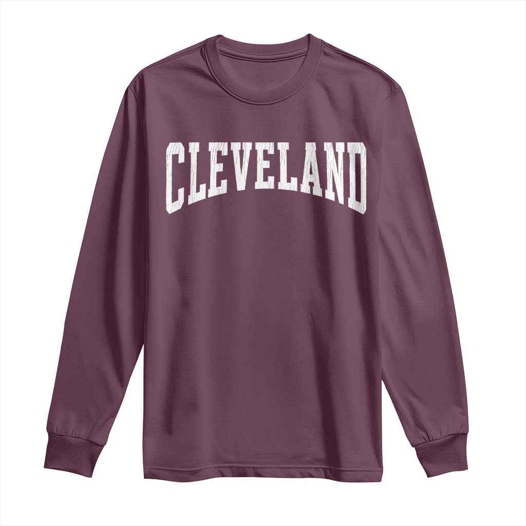Cleveland Ohio OH City Throwback Design Vintage Long Sleeve Shirt