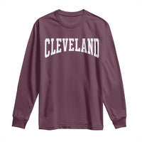 Cleveland Ohio OH City Throwback Design Vintage Long Sleeve Shirt