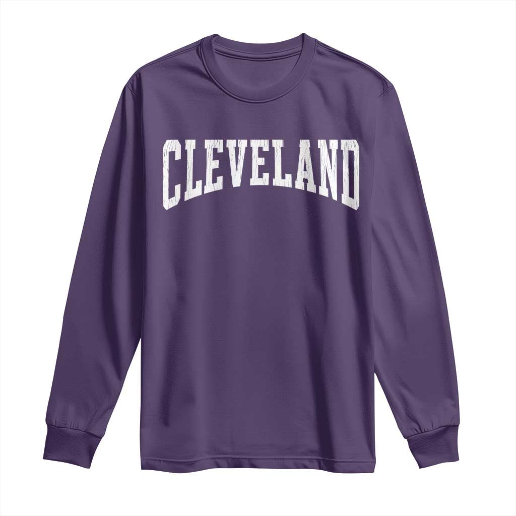 Cleveland Ohio OH City Throwback Design Vintage Long Sleeve Shirt