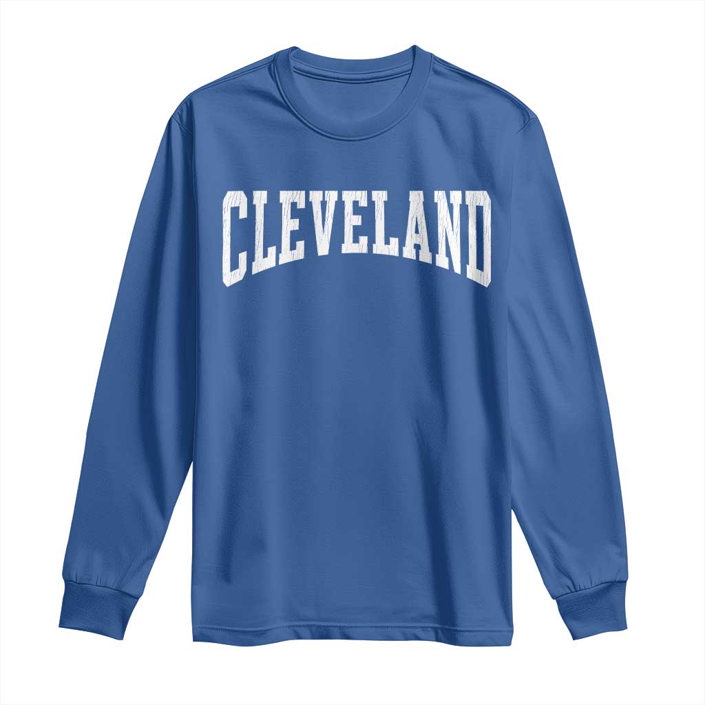 Cleveland Ohio OH City Throwback Design Vintage Long Sleeve Shirt