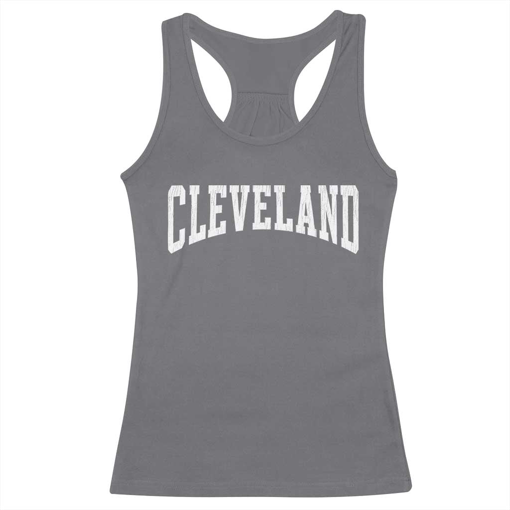 Cleveland Ohio OH City Throwback Design Vintage Racerback Tank Top