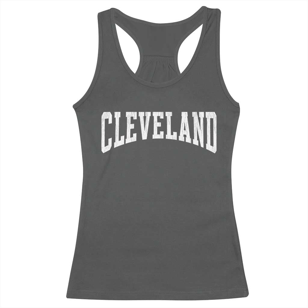 Cleveland Ohio OH City Throwback Design Vintage Racerback Tank Top