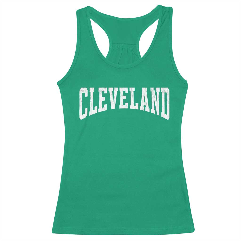 Cleveland Ohio OH City Throwback Design Vintage Racerback Tank Top