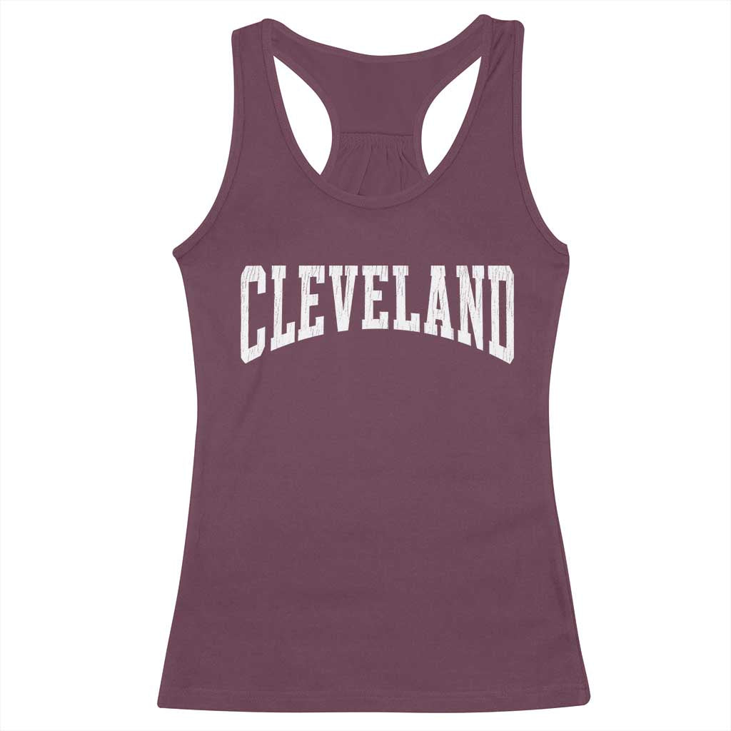 Cleveland Ohio OH City Throwback Design Vintage Racerback Tank Top
