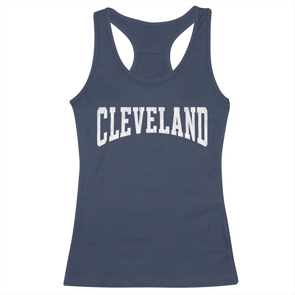 Cleveland Ohio OH City Throwback Design Vintage Racerback Tank Top