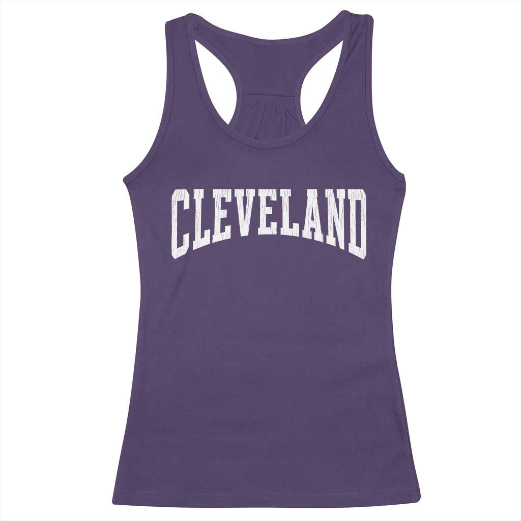 Cleveland Ohio OH City Throwback Design Vintage Racerback Tank Top