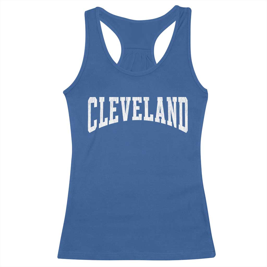Cleveland Ohio OH City Throwback Design Vintage Racerback Tank Top
