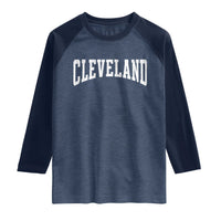 Cleveland Ohio OH City Throwback Design Vintage Raglan Shirt