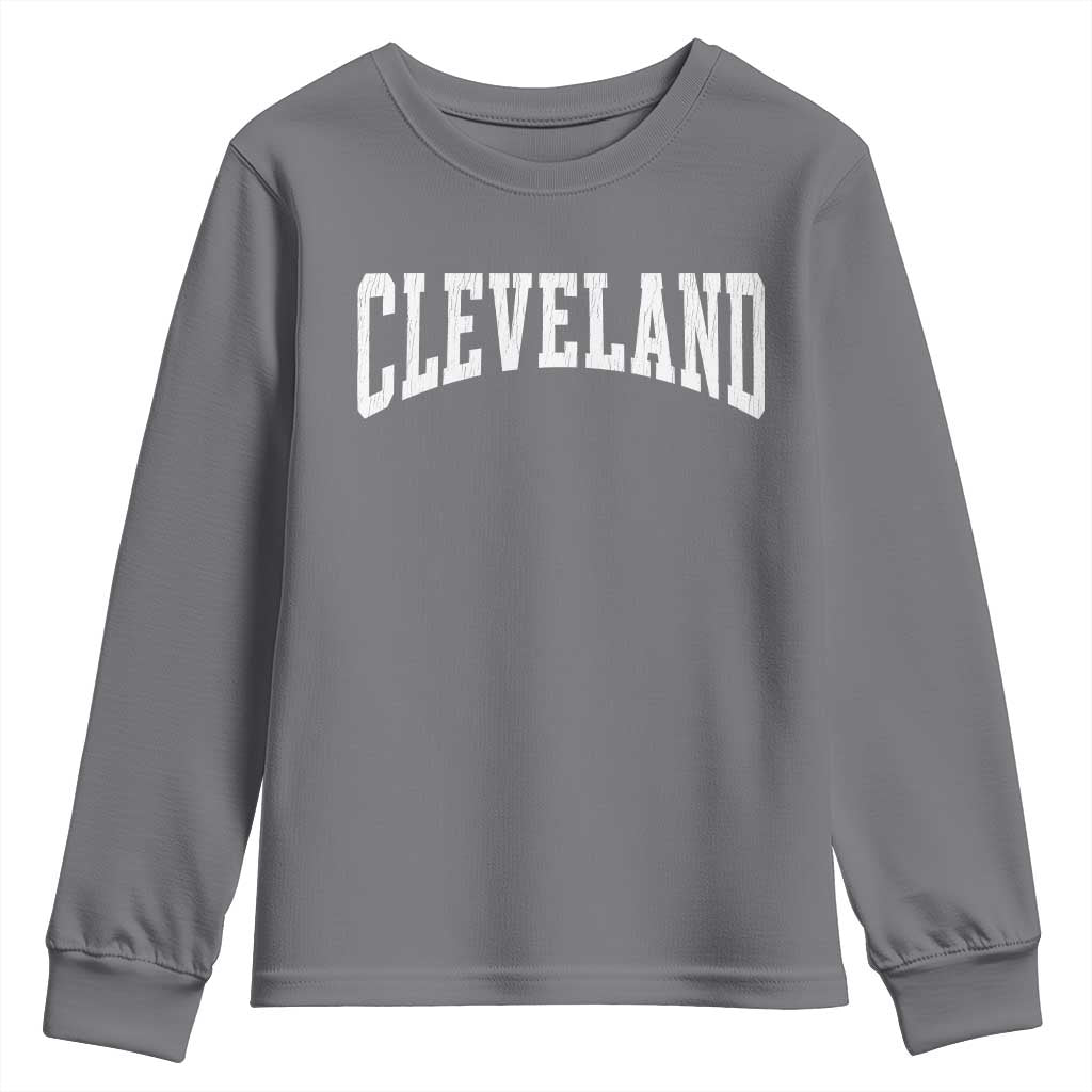 Cleveland Ohio OH City Throwback Design Vintage Youth Sweatshirt