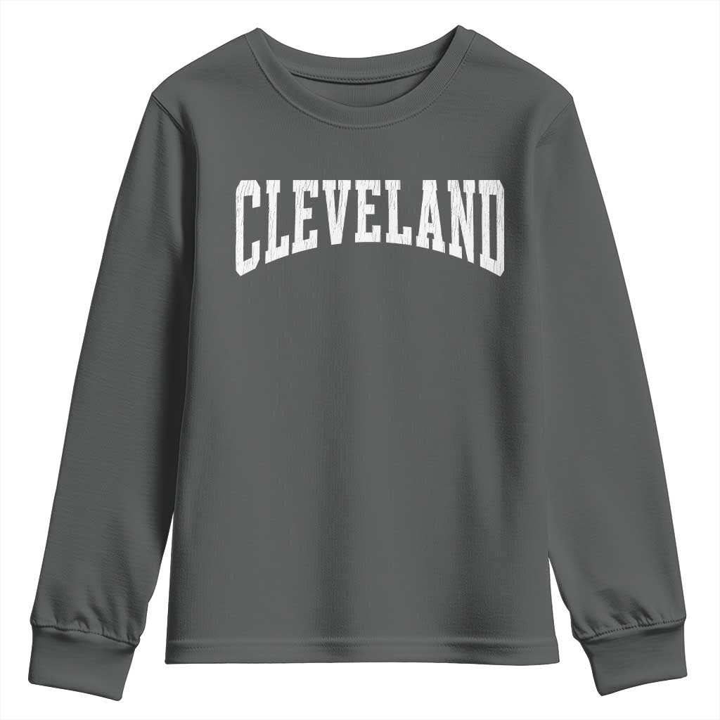 Cleveland Ohio OH City Throwback Design Vintage Youth Sweatshirt
