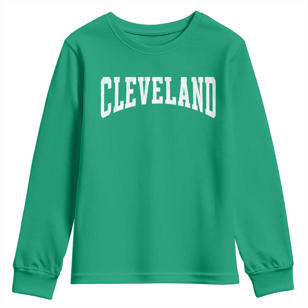 Cleveland Ohio OH City Throwback Design Vintage Youth Sweatshirt
