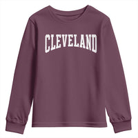 Cleveland Ohio OH City Throwback Design Vintage Youth Sweatshirt