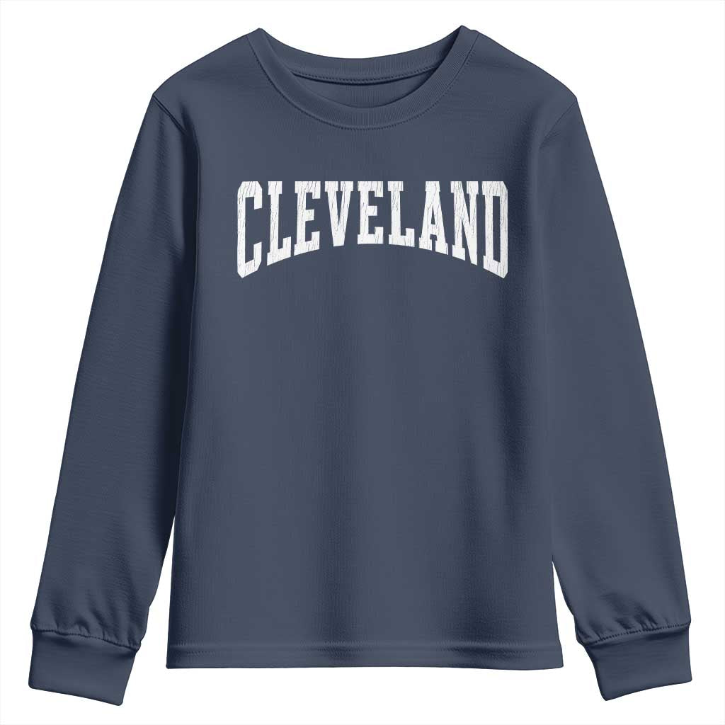Cleveland Ohio OH City Throwback Design Vintage Youth Sweatshirt
