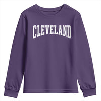 Cleveland Ohio OH City Throwback Design Vintage Youth Sweatshirt