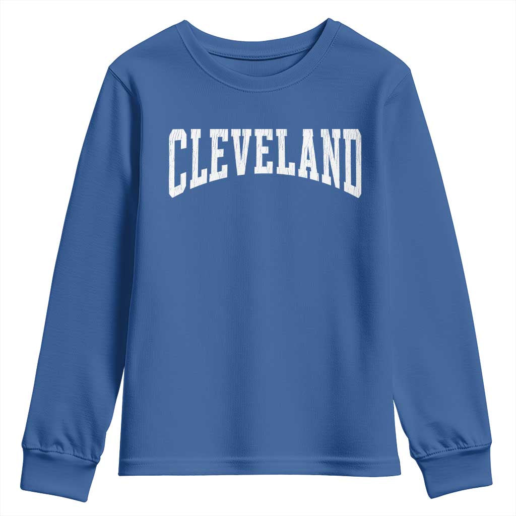 Cleveland Ohio OH City Throwback Design Vintage Youth Sweatshirt