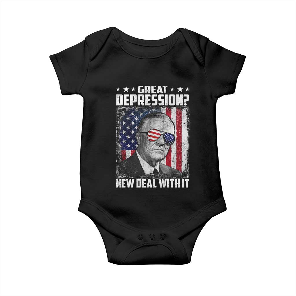 Franklin D Roosevelt Baby Onesie Great Depression New Deal With It