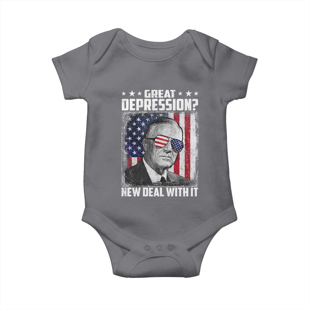Franklin D Roosevelt Baby Onesie Great Depression New Deal With It