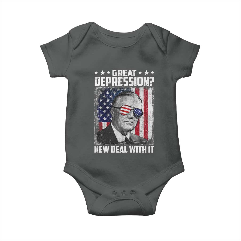 Franklin D Roosevelt Baby Onesie Great Depression New Deal With It