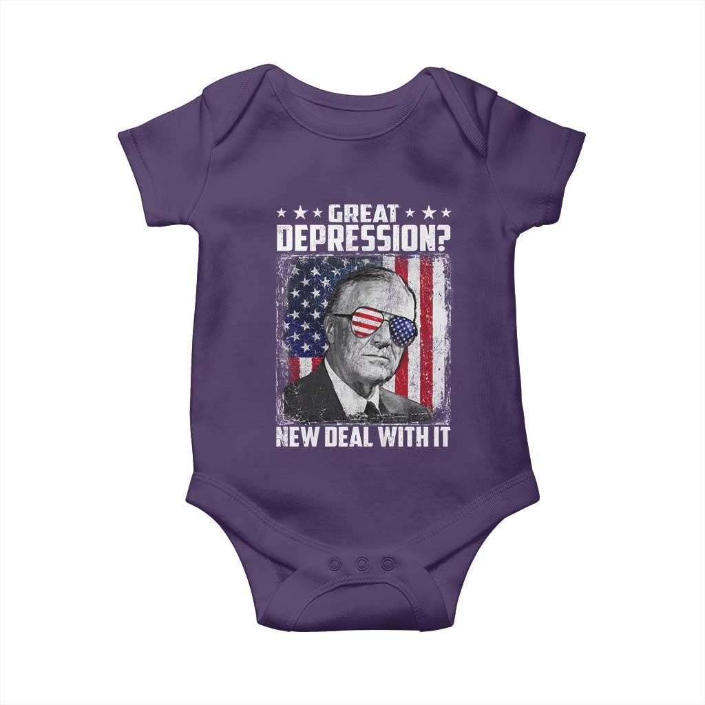 Franklin D Roosevelt Baby Onesie Great Depression New Deal With It