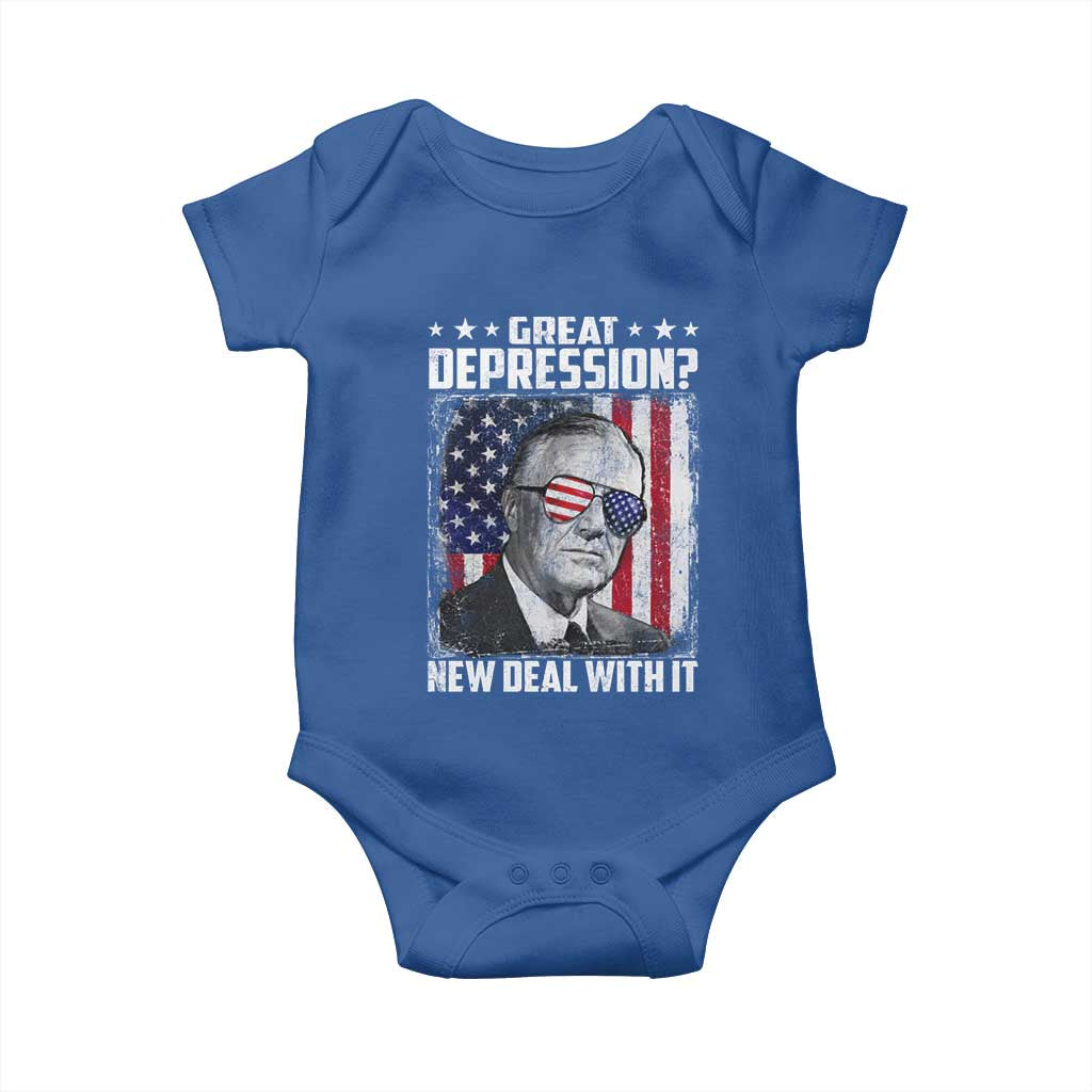 Franklin D Roosevelt Baby Onesie Great Depression New Deal With It