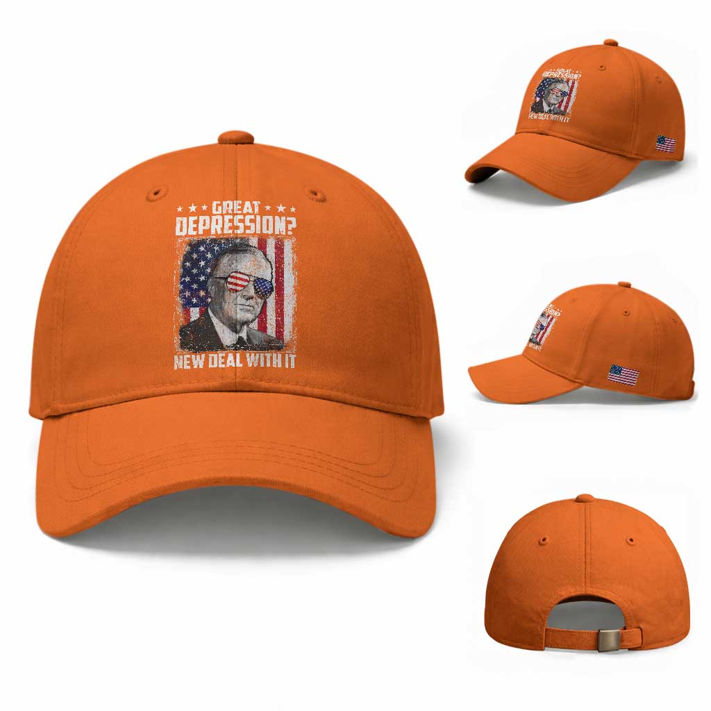 Franklin D Roosevelt Baseball Cap Great Depression New Deal With It