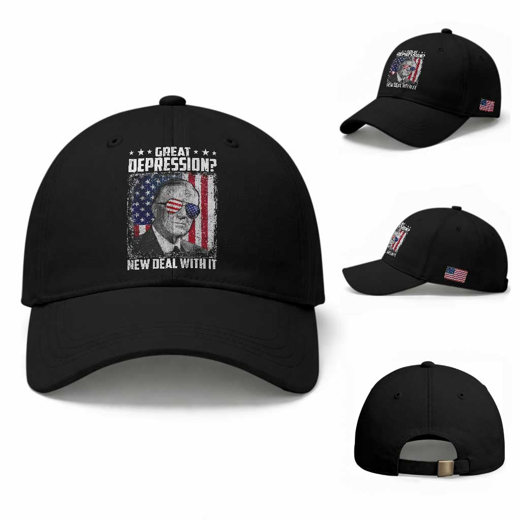 Franklin D Roosevelt Baseball Cap Great Depression New Deal With It