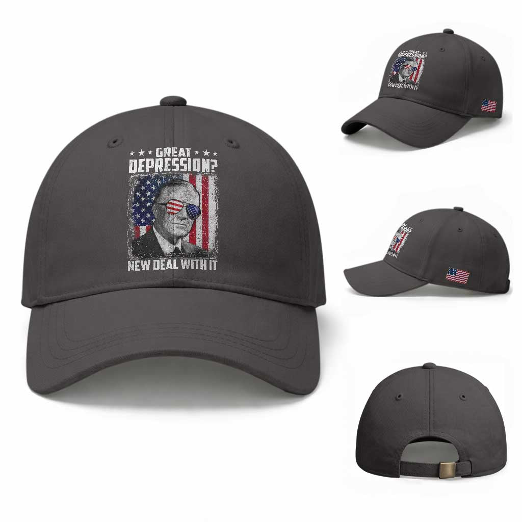 Franklin D Roosevelt Baseball Cap Great Depression New Deal With It