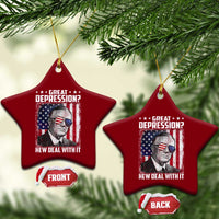 Franklin D Roosevelt Ceramic Ornament Great Depression New Deal With It