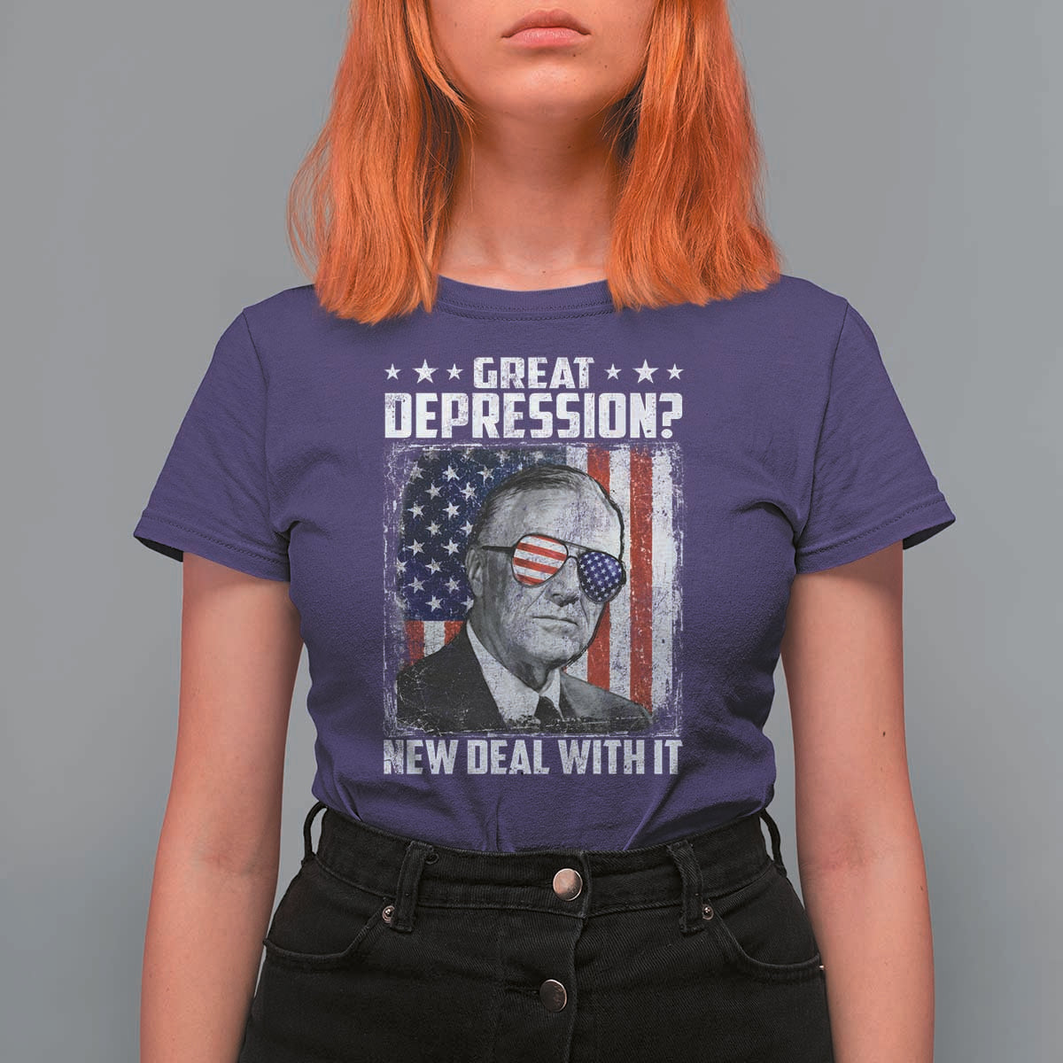 Franklin D Roosevelt T Shirt For Women Great Depression New Deal With It