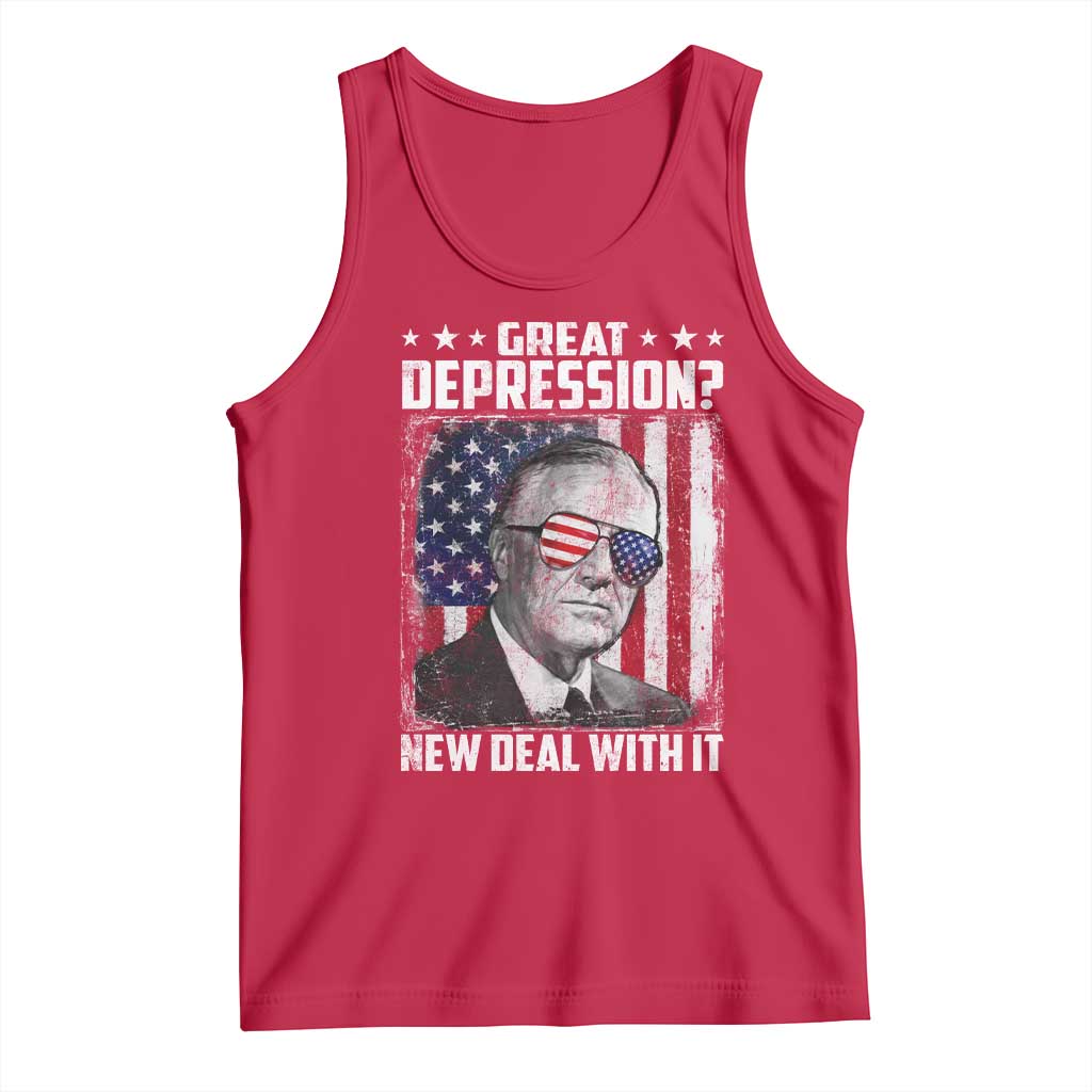 Franklin D Roosevelt Tank Top Great Depression New Deal With It