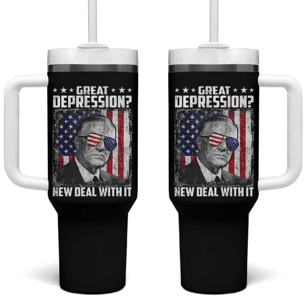 Franklin D Roosevelt Tumbler With Handle Great Depression New Deal With It
