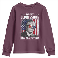 Franklin D Roosevelt Youth Sweatshirt Great Depression New Deal With It