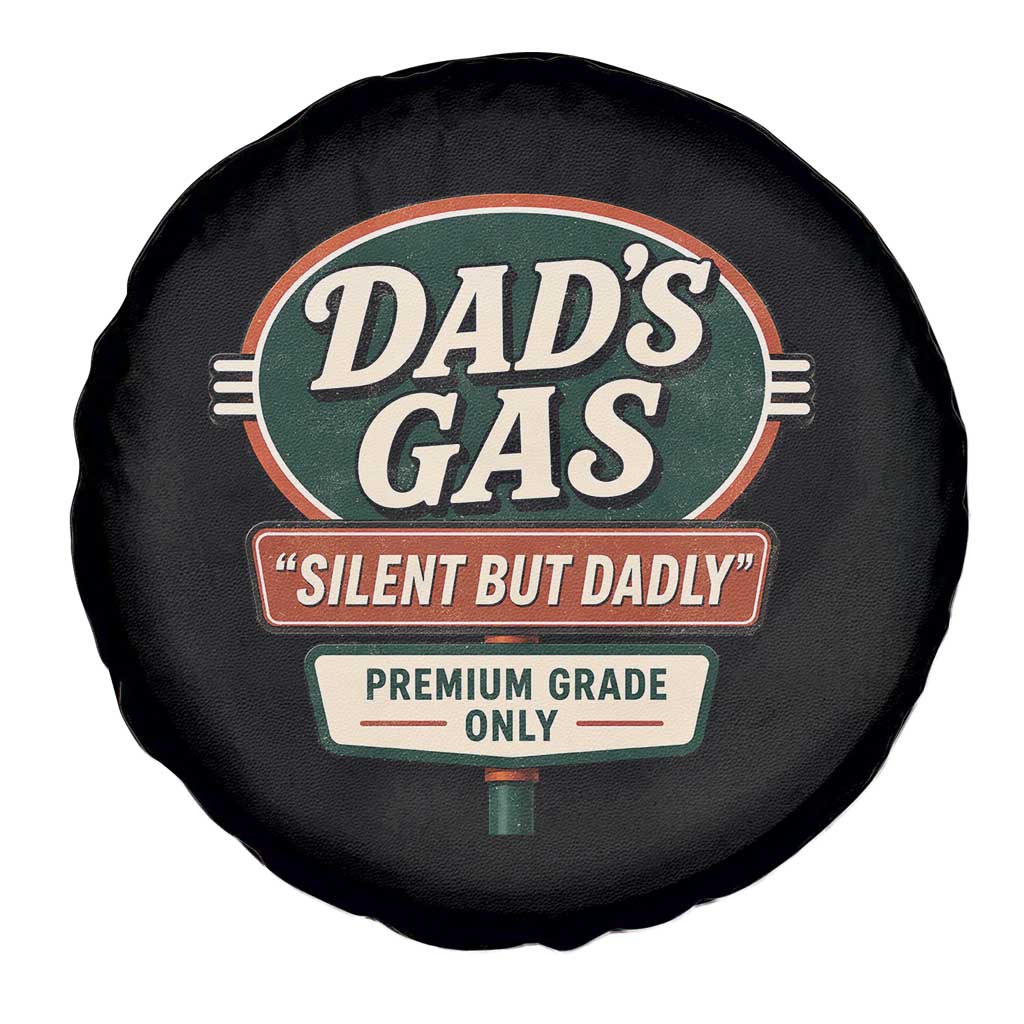 Dads Gas Silent But Dadly Spare Tire Cover Funny Fart Dad Farting Father's Day