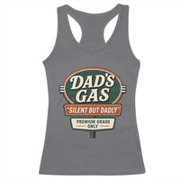 Dads Gas Silent But Dadly Racerback Tank Top Funny Fart Dad Farting Father's Day