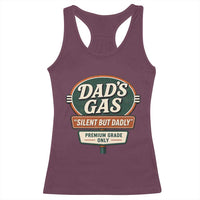 Dads Gas Silent But Dadly Racerback Tank Top Funny Fart Dad Farting Father's Day