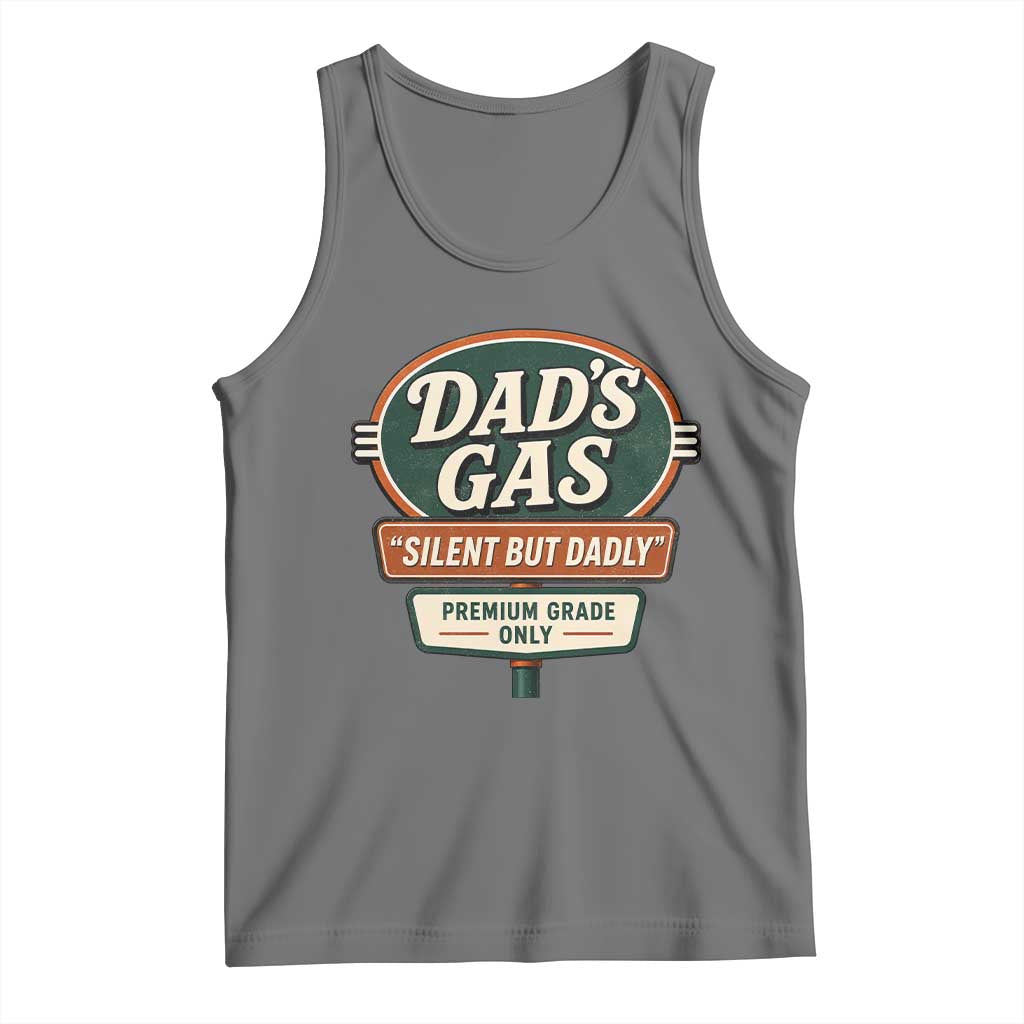 Dads Gas Silent But Dadly Tank Top Funny Fart Dad Farting Father's Day