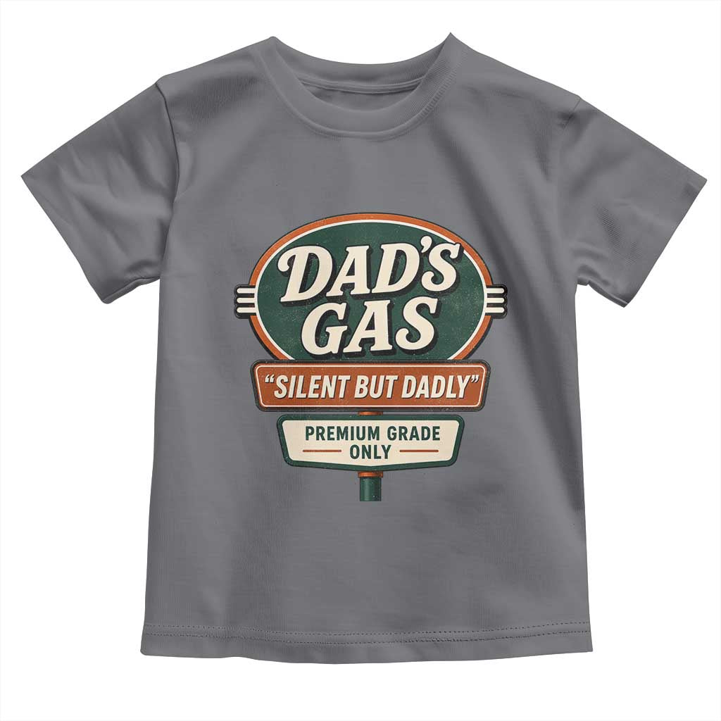 Dads Gas Silent But Dadly Toddler T Shirt Funny Fart Dad Farting Father's Day