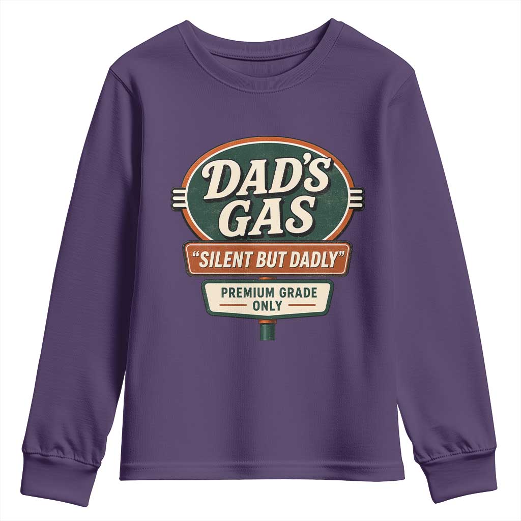 Dads Gas Silent But Dadly Youth Sweatshirt Funny Fart Dad Farting Father's Day