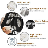 This Is What An Awesome Dad Looks Like Throw Blanket Funny Fathers Day Gifts