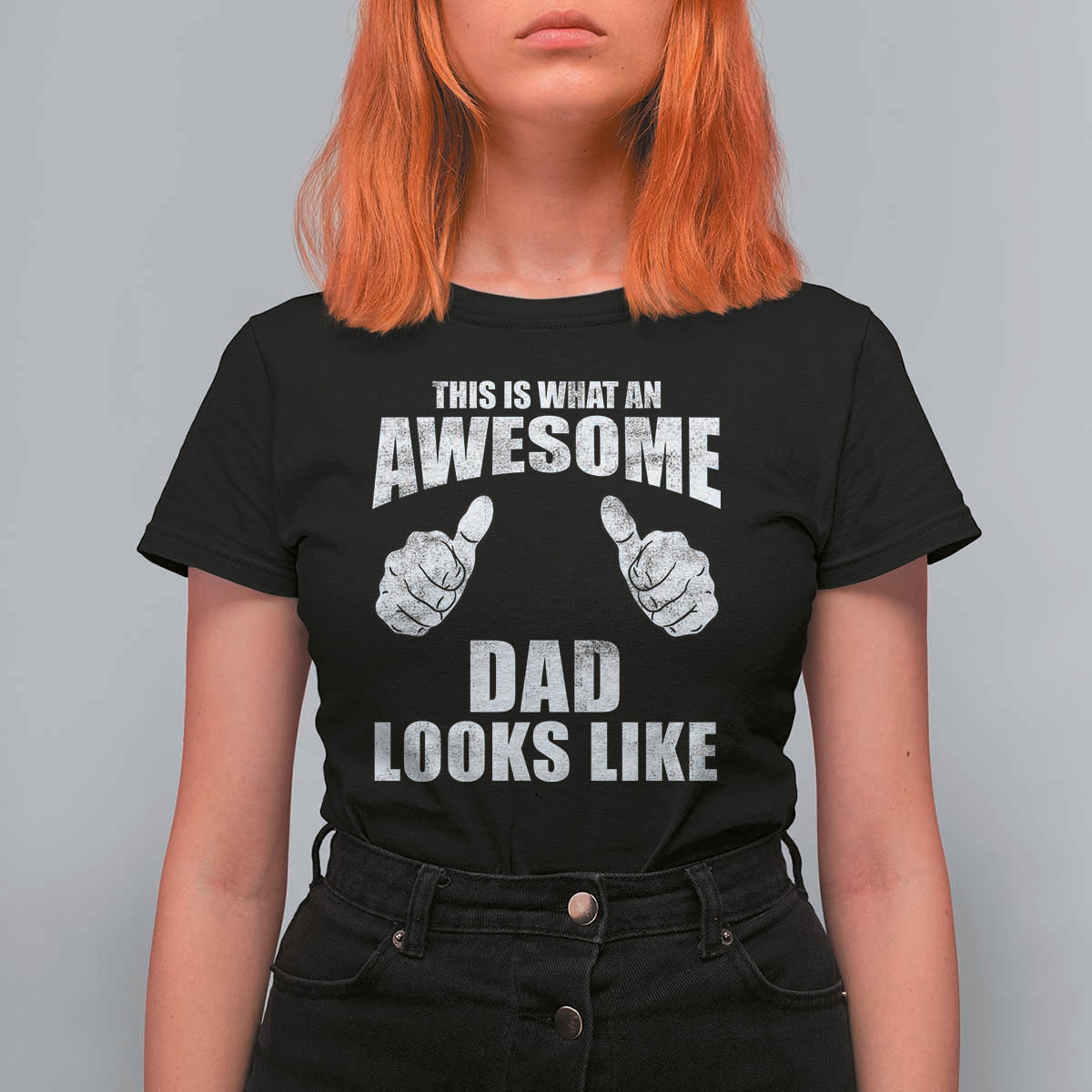 This Is What An Awesome Dad Looks Like T Shirt For Women Funny Fathers Day Gifts