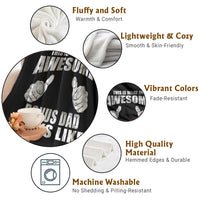 This Is What An Awesome Bonus Dad Looks Like Throw Blanket Funny Step Dad Fathers Day Gifts