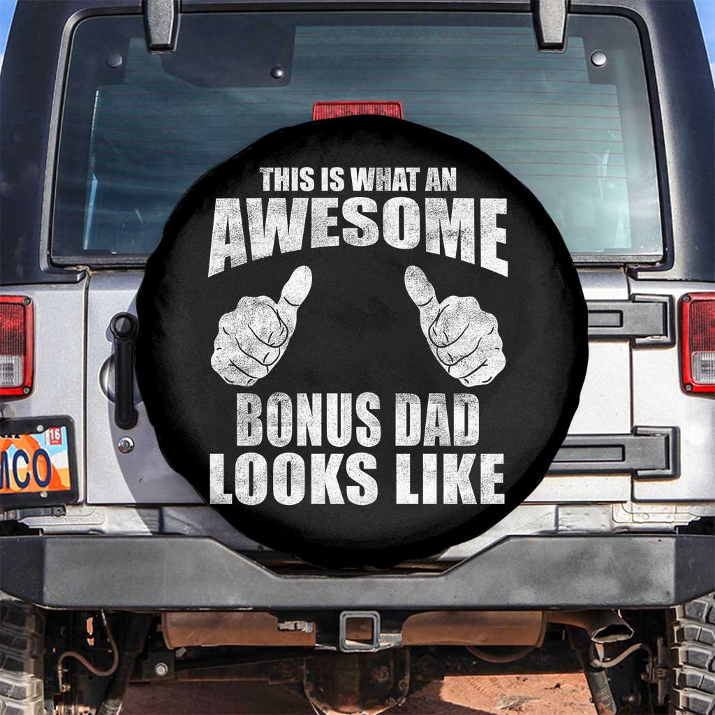 This Is What An Awesome Bonus Dad Looks Like Spare Tire Cover Funny Step Dad Fathers Day Gifts