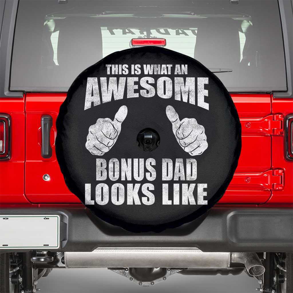 This Is What An Awesome Bonus Dad Looks Like Spare Tire Cover Funny Step Dad Fathers Day Gifts