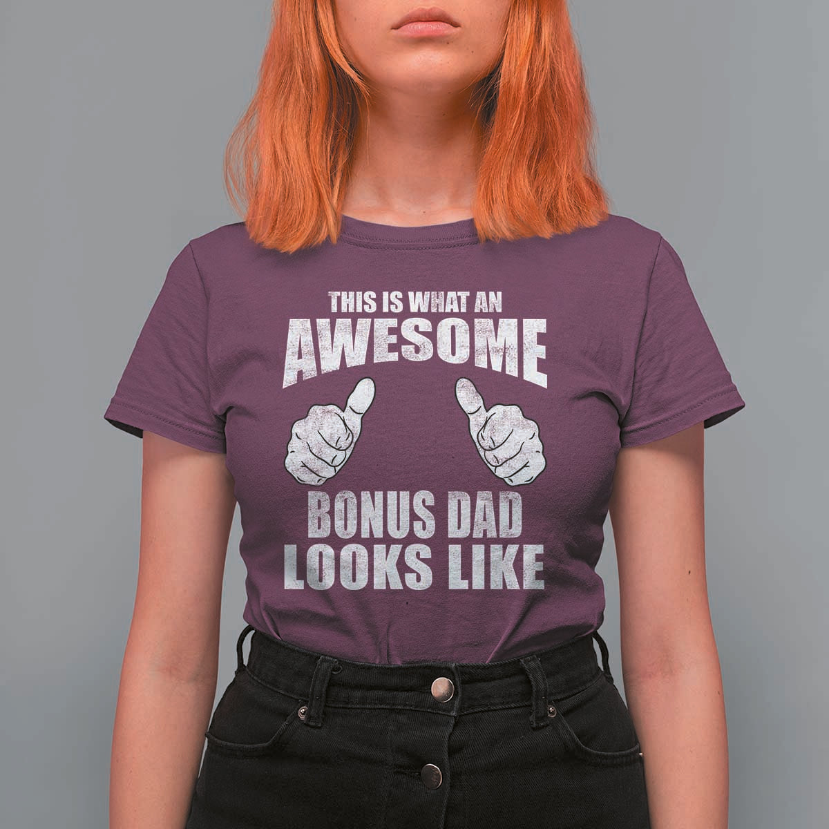 This Is What An Awesome Bonus Dad Looks Like T Shirt For Women Funny Step Dad Fathers Day Gifts