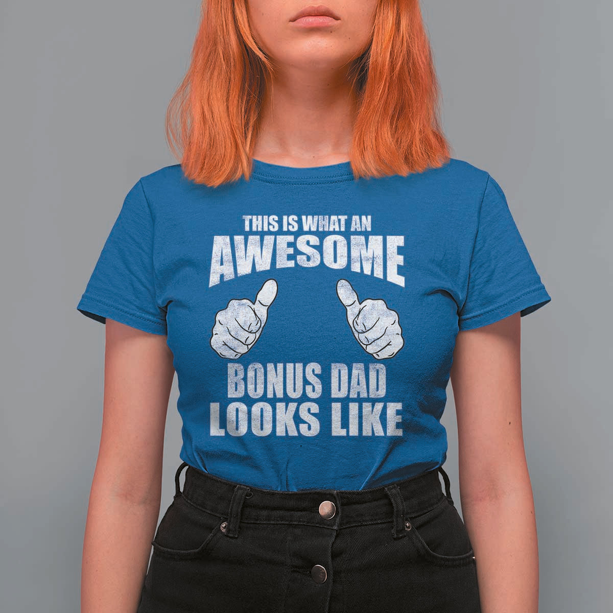 This Is What An Awesome Bonus Dad Looks Like T Shirt For Women Funny Step Dad Fathers Day Gifts